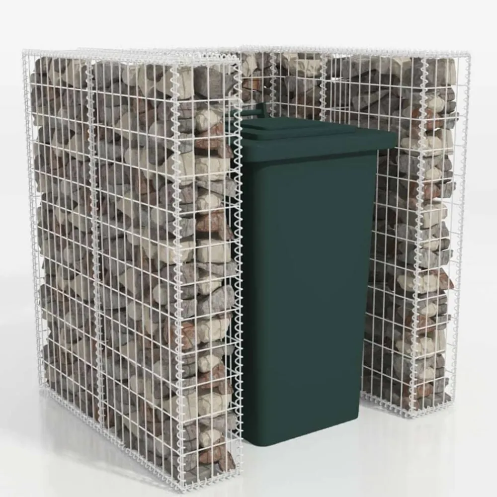 vidaXL Gaviones para ocultar contenedor acero 110x100x120 cm Best