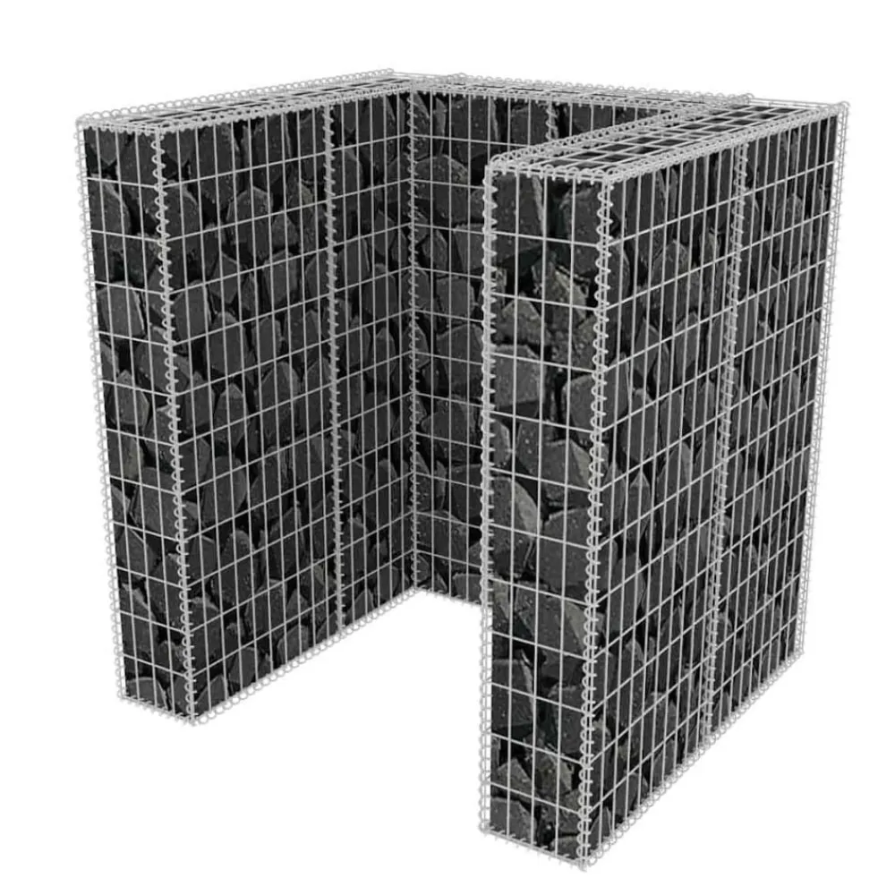 vidaXL Gaviones para ocultar contenedor acero 110x100x120 cm Best