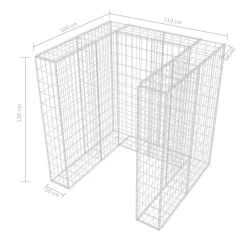 vidaXL Gaviones para ocultar contenedor acero 110x100x120 cm Best