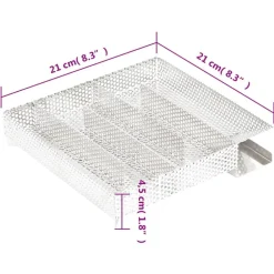 vidaXL Cocina Y Comedor-Generador de humo frío 5 cámaras acero inoxidable 21 cm