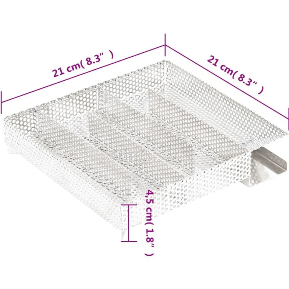 vidaXL Cocina Y Comedor-Generador de humo frío 5 cámaras acero inoxidable 21 cm