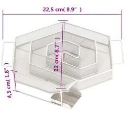 vidaXL Generador de humo frío redondo 6 lados acero inoxidable 22,5 cm Outlet