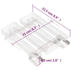 vidaXL Cocina Y Comedor-Generador de humo frío 4 lados acero inoxidable 22,5 cm