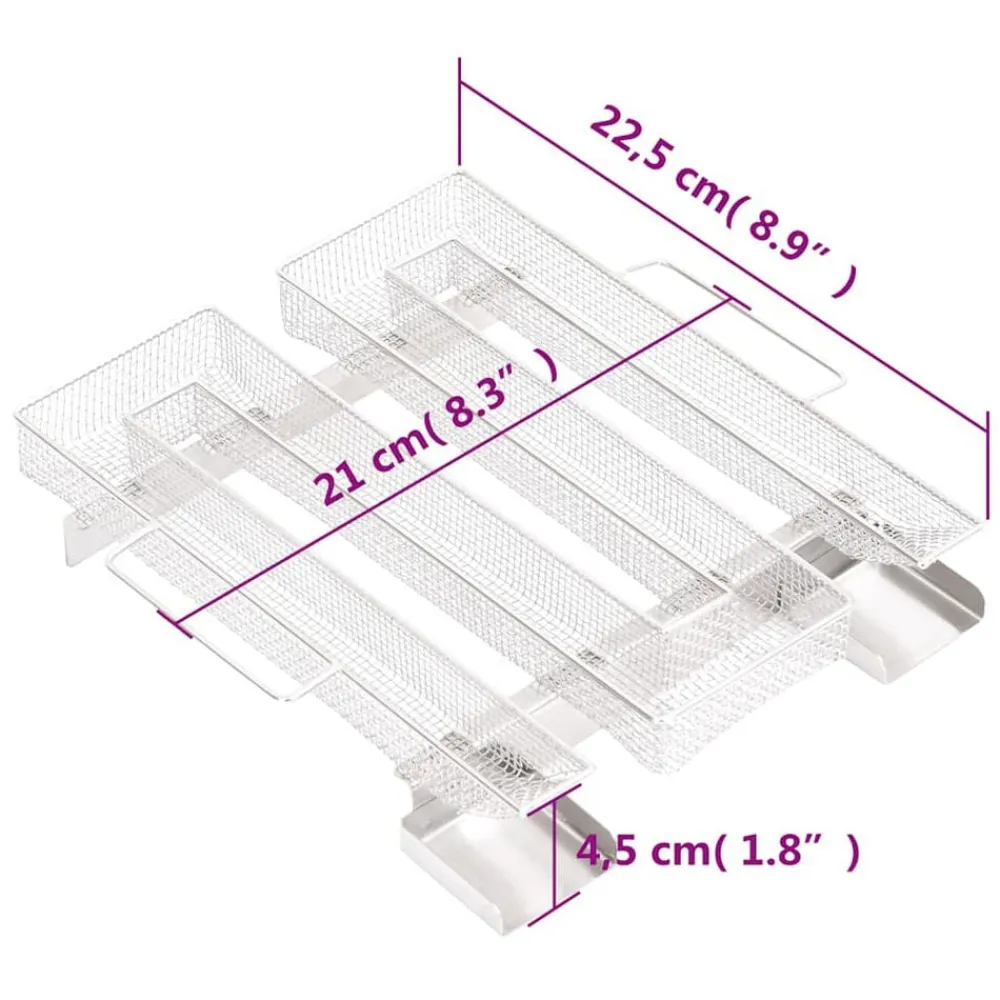 vidaXL Cocina Y Comedor-Generador de humo frío 4 lados acero inoxidable 22,5 cm