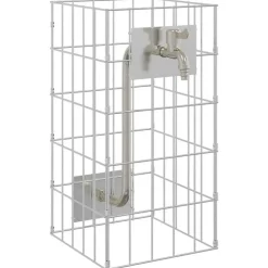 vidaXL Grifo de Gabión Plateado 26 x 25 x 50 cm Acero inoxidable Sale
