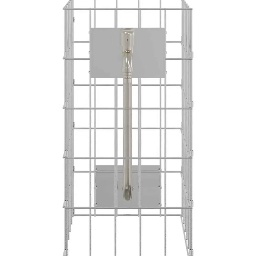 vidaXL Grifo de Gabión Plateado 26 x 25 x 50 cm Acero inoxidable Sale