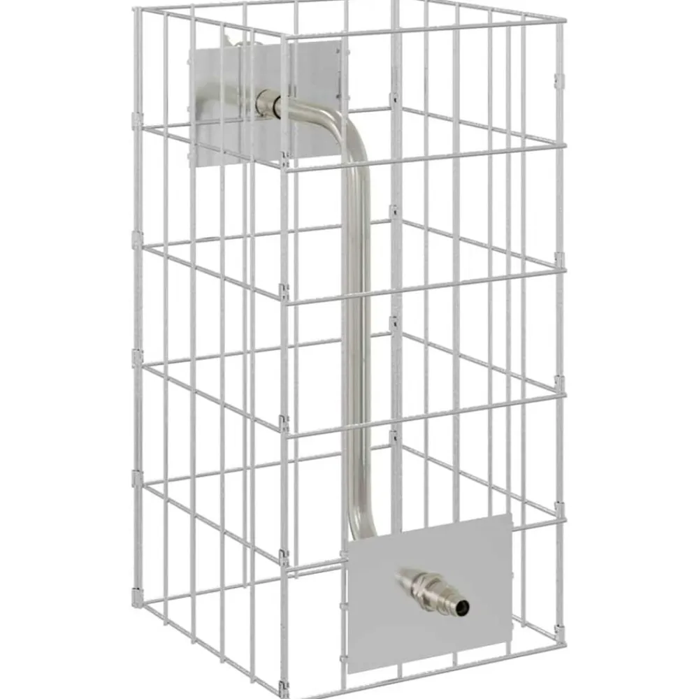vidaXL Grifo de Gabión Plateado 26 x 25 x 50 cm Acero inoxidable Sale