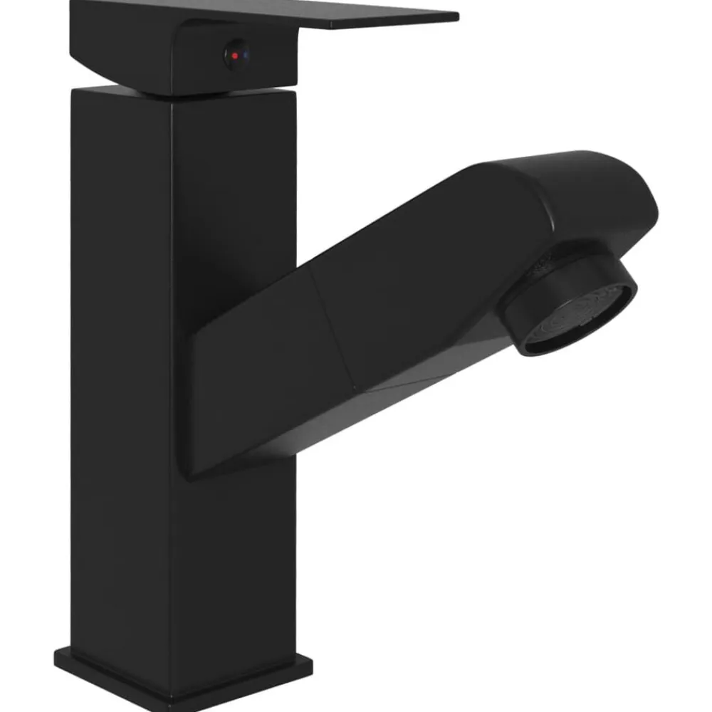 vidaXL Fontanería-Grifo de lavabo de baño con función extraíble 157x172 mm