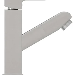 vidaXL Grifo de lavabo de baño función extraíble 157x172 mm Plateado Clearance