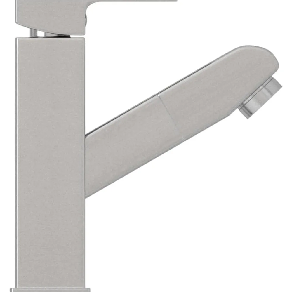 vidaXL Grifo de lavabo de baño función extraíble 157x172 mm Plateado Clearance