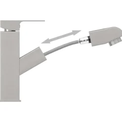vidaXL Grifo de lavabo de baño función extraíble 157x172 mm Plateado Clearance