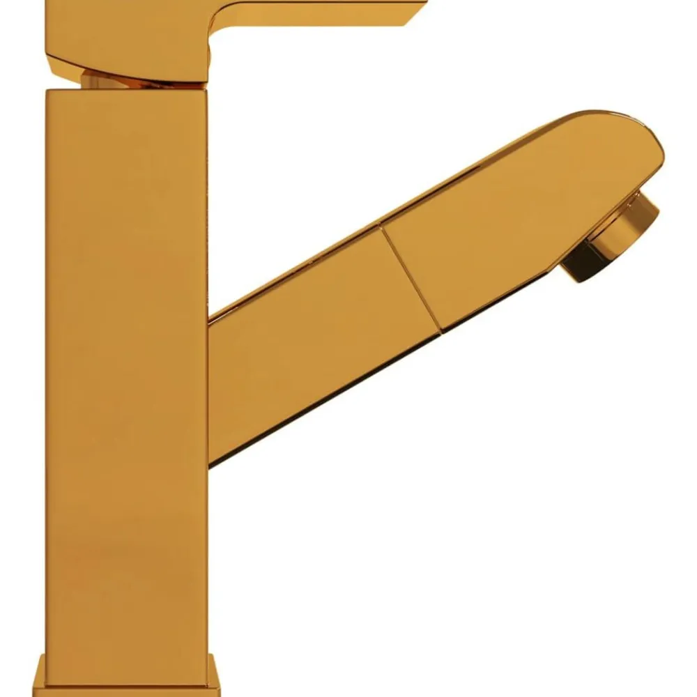 vidaXL Fontanería-Grifo de lavabo de baño con función extraíble negro 157x172 mm