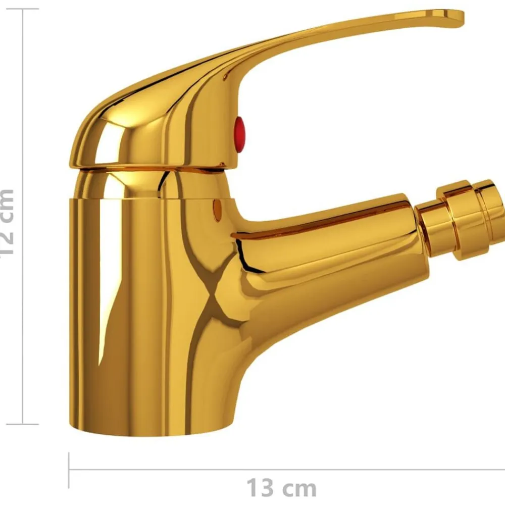 vidaXL Fontanería-Grifo mezclador de bidé 13x12 cm