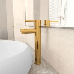 vidaXL Fontanería-Grifo mezclador de cuarto de baño 12x30 cm