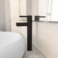 vidaXL Fontanería-Grifo mezclador de cuarto de baño 12x30 cm