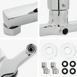 vidaXL Fontanería-Grifo Mezclador de Ducha G 1 / 2 pulgadas Latón