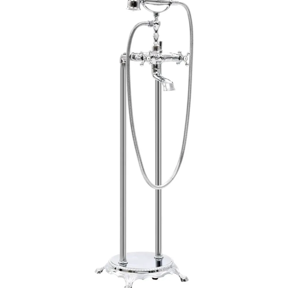 vidaXL Fontanería-Grifo para bañera de pie acero inoxidable 99,5 cm