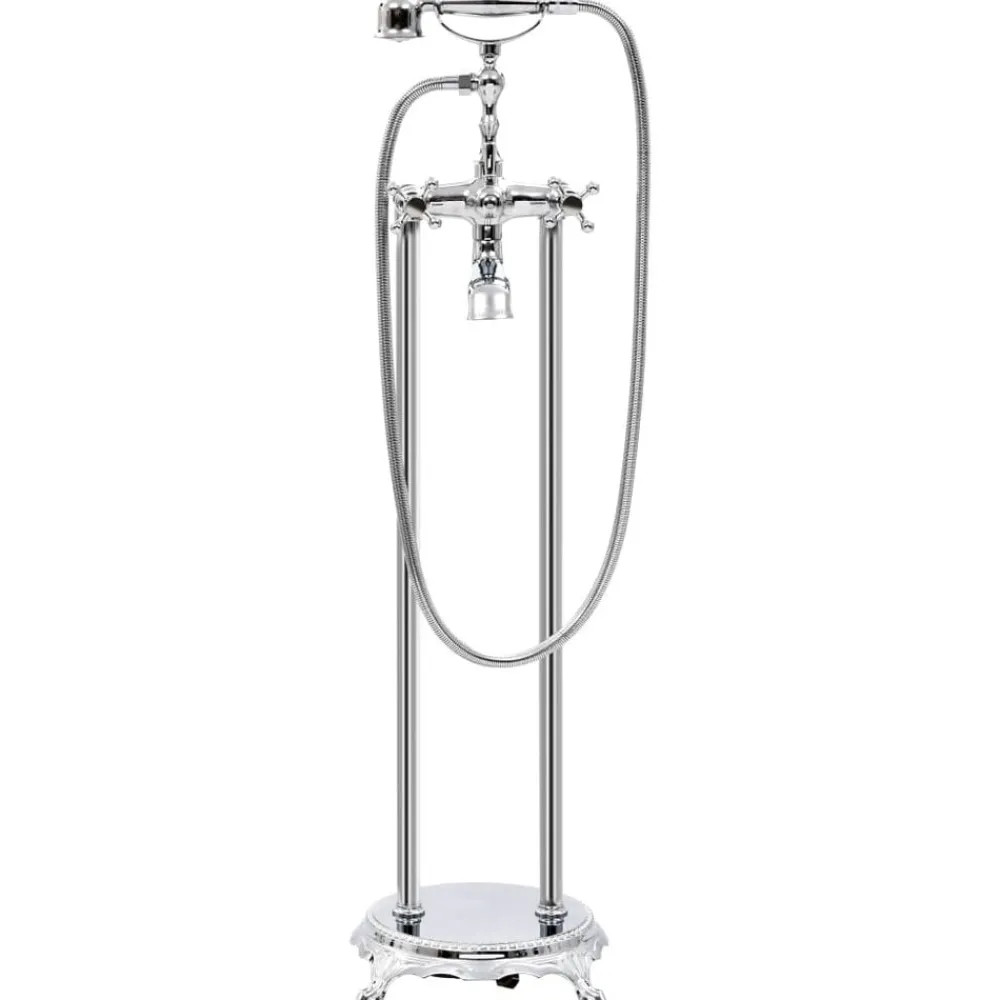 vidaXL Fontanería-Grifo para bañera de pie acero inoxidable 99,5 cm