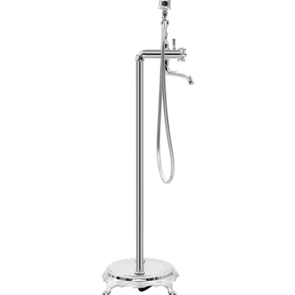 vidaXL Fontanería-Grifo para bañera de pie acero inoxidable 99,5 cm