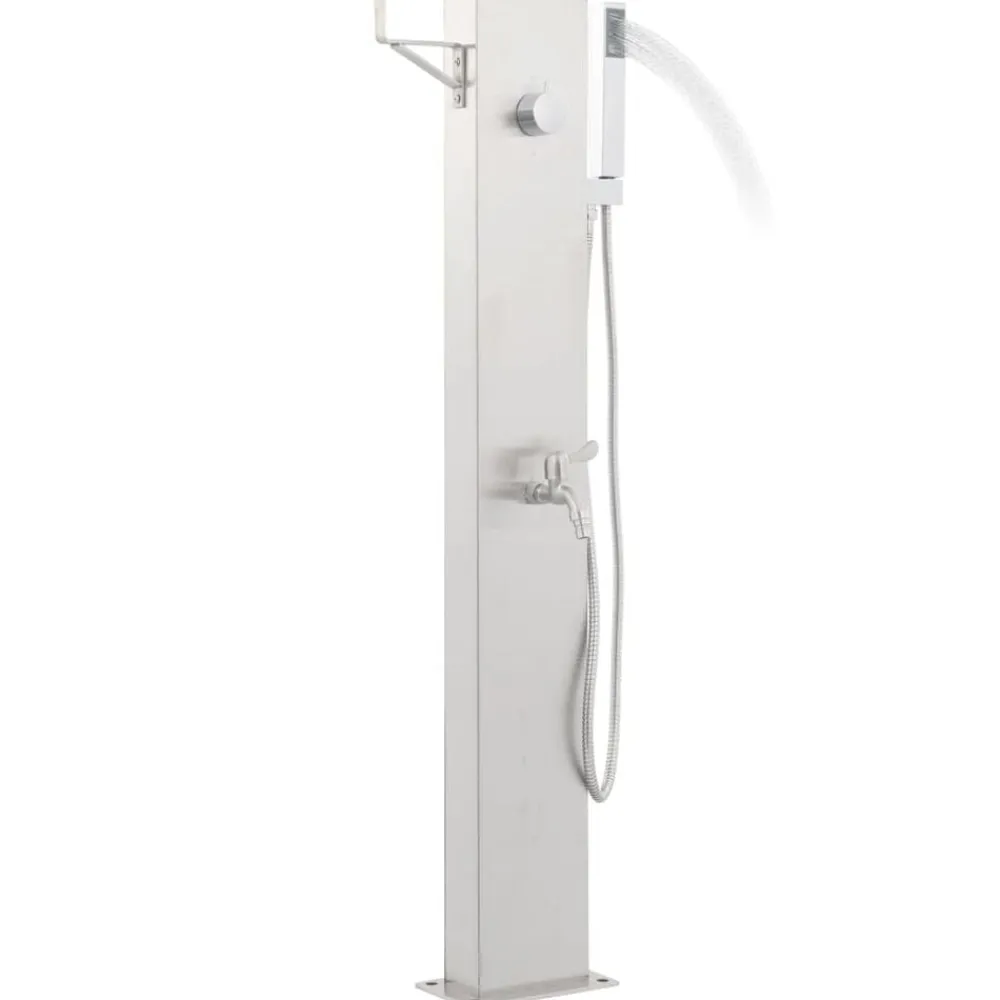 vidaXL Grifo para ducha de jardín acero inoxidable 110 cm Discount