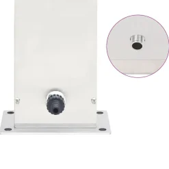 vidaXL Grifo para ducha de jardín acero inoxidable 110 cm Discount
