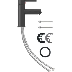 vidaXL Fontanería-Grifo para lavabo de baño acabado 130x176 mm