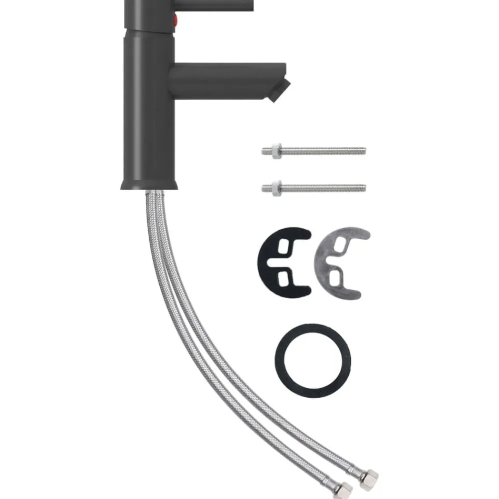 vidaXL Fontanería-Grifo para lavabo de baño acabado 130x176 mm