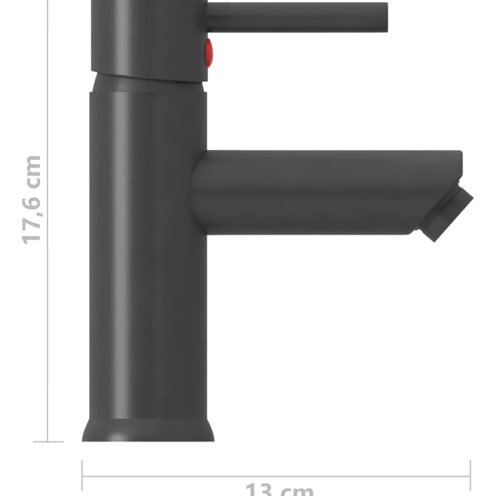 vidaXL Fontanería-Grifo para lavabo de baño acabado 130x176 mm