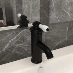 vidaXL Fontanería-Grifo para lavabo de baño 130x180 mm