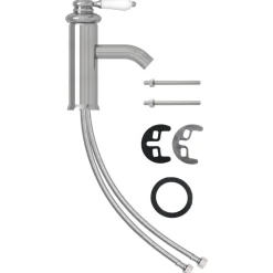 vidaXL Grifo para lavabo de baño 130x180 mm Plateado