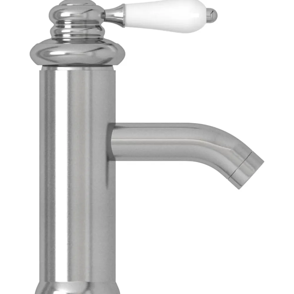 vidaXL Grifo para lavabo de baño 130x180 mm Plateado