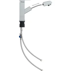 vidaXL Grifo para lavabo con función extraíble cromado 157x172 mm Acabado cromado Hot