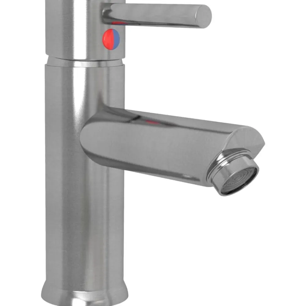 vidaXL Grifo para lavabo de baño acabado 130x176 mm Plateado Best