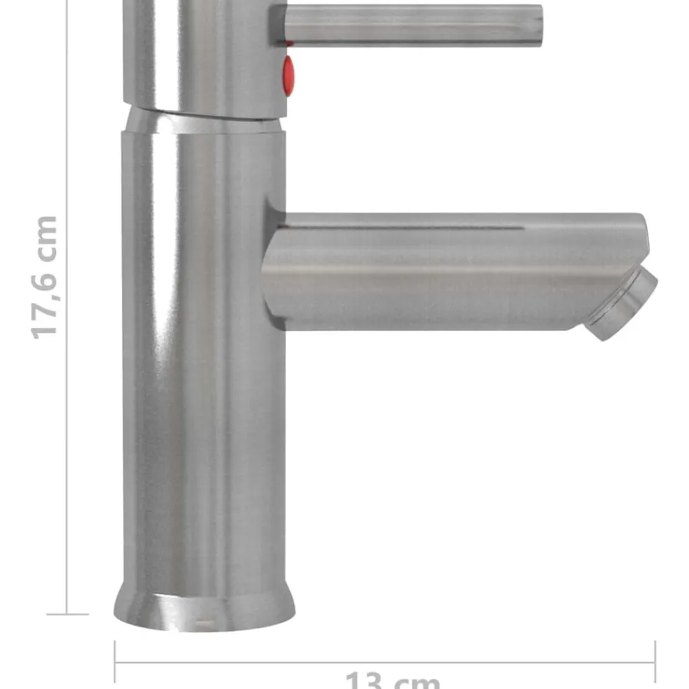 vidaXL Grifo para lavabo de baño acabado 130x176 mm Plateado Best
