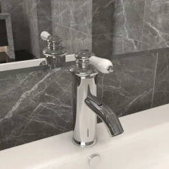 vidaXL Fontanería-Grifo para lavabo de baño 130x180 mm