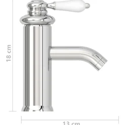 vidaXL Fontanería-Grifo para lavabo de baño 130x180 mm