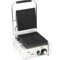 vidaXL Grill parrilla estriada de acero inoxidable 1800 W 31x30,5x20cm Best