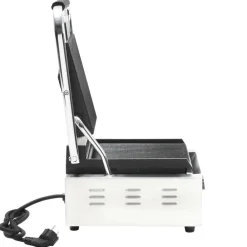 vidaXL Grill parrilla estriada de acero inoxidable 1800 W 31x30,5x20cm Best