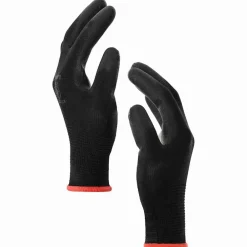 vidaXL Equipo De Protección Para El Trabajo-Guantes de Trabajo 12 pcs Negro 7 / S Poliéster