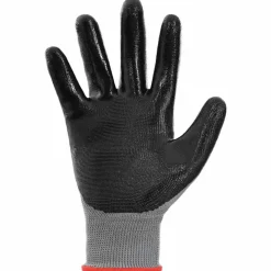 vidaXL Guantes de Trabajo 12 pcs Gris y Negro 7 / S Poliéster Outlet