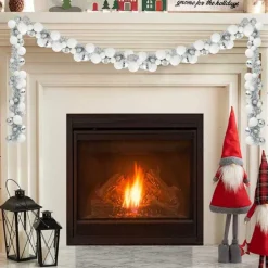 vidaXL Guirnalda de Bolas de Navidad y Plata 186 cm Poliestireno y plateado Best