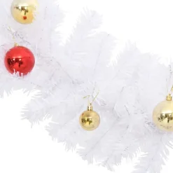 vidaXL Decoración-Guirnalda de Navidad decorada con bolas 5 m