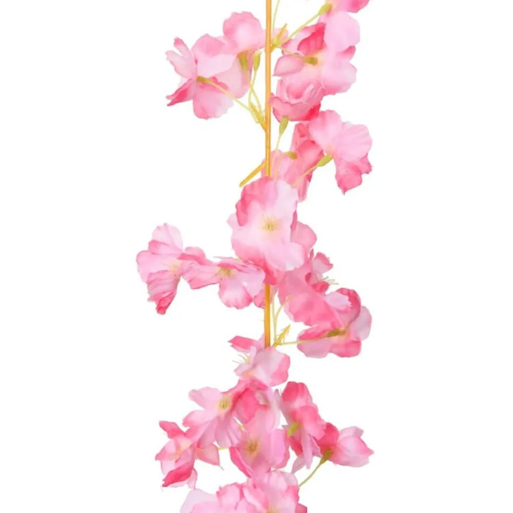 vidaXL Decoración-Guirnaldas de flores 6 uds oscuro 180 cm