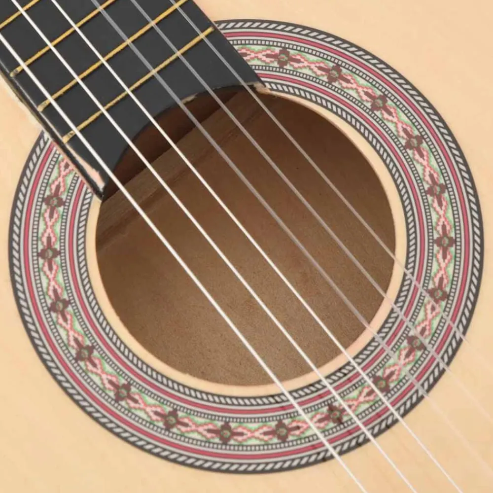 vidaXL Arte Y Ocio-Guitarra acústica con cutaway 6 cuerdas madera tilo 38"