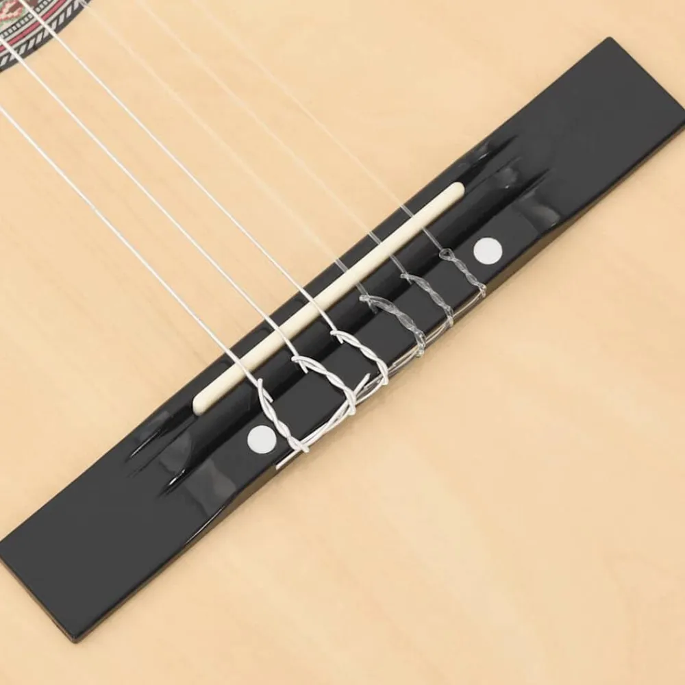 vidaXL Arte Y Ocio-Guitarra acústica con cutaway 6 cuerdas madera tilo 38"