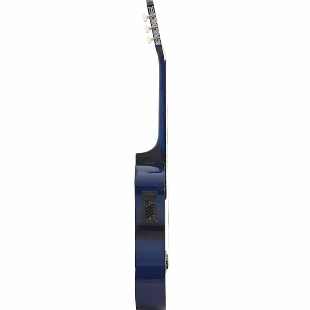 vidaXL Guitarra clásica occidental con ecualizador y 6 cuerdas Azul Sale