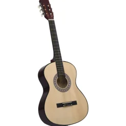 vidaXL Guitarra clásica para principiantes con funda 4/4 39" Marr&oacute;n claro New
