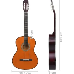 vidaXL Guitarra clásica para principiantes con funda 4/4 39