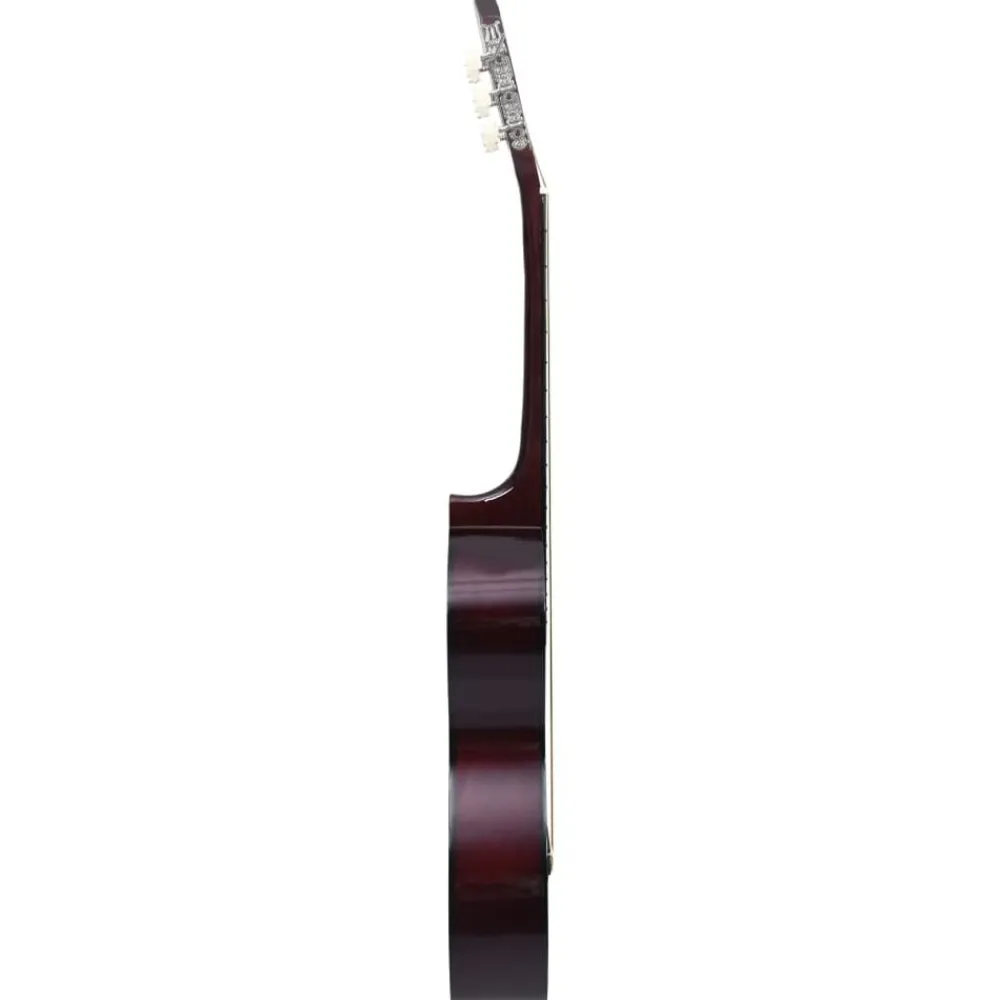 vidaXL Guitarra clásica para principiantes con funda 4/4 39" Marrón oscuro