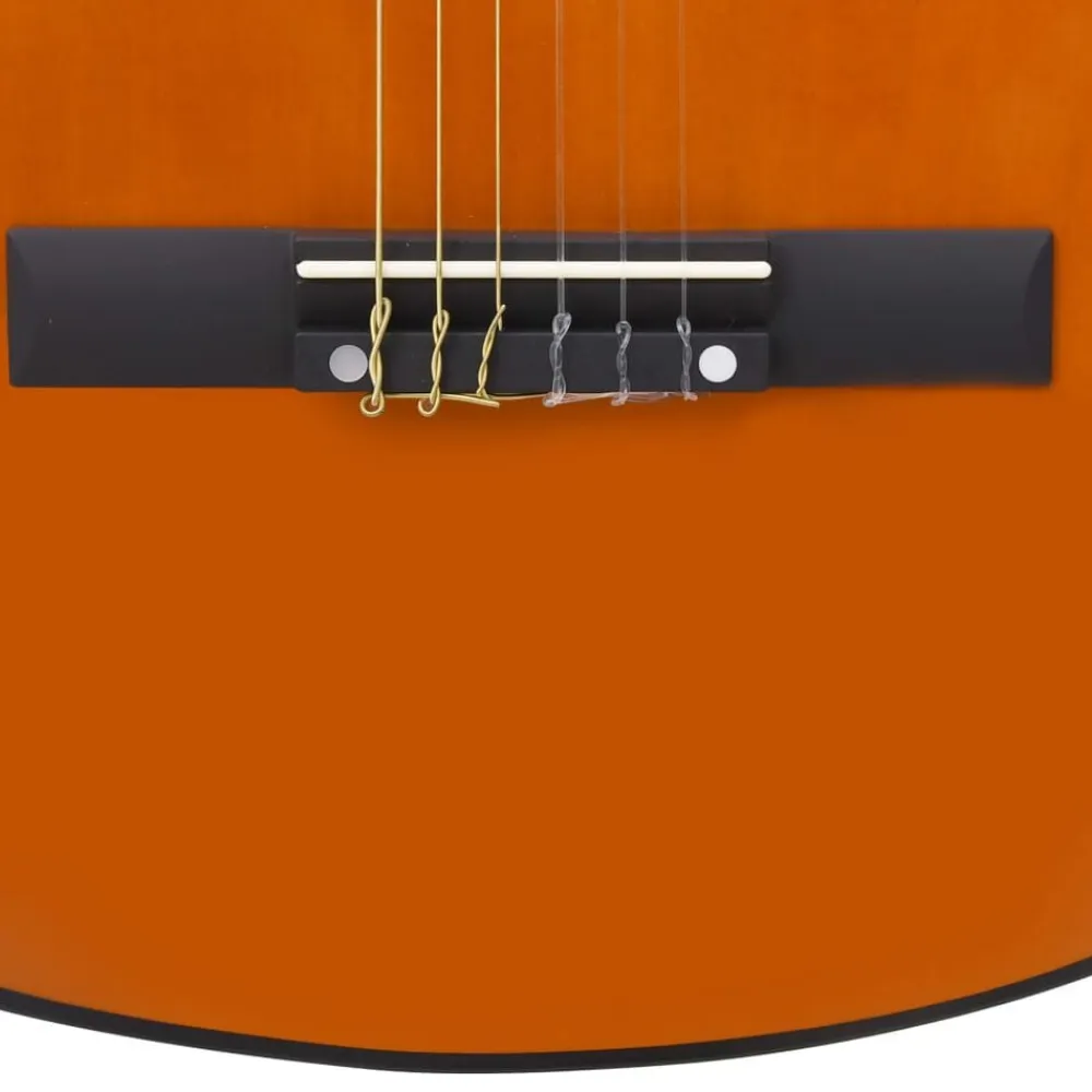 vidaXL Guitarra clásica para principiantes con funda 4/4 39" Marrón oscuro